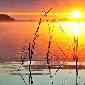 Image of a sunset over water