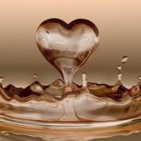 Image of heart-shaped water drop