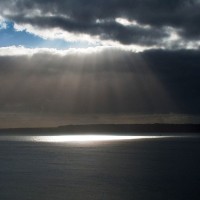 Image of rays on water