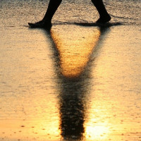 Image of walking on a beach