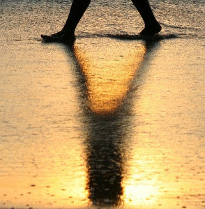 Image of walking on a beach