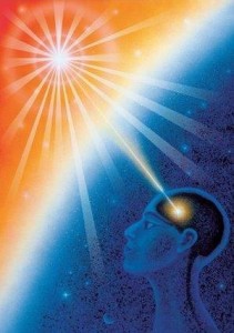 Image of light connecting with mind